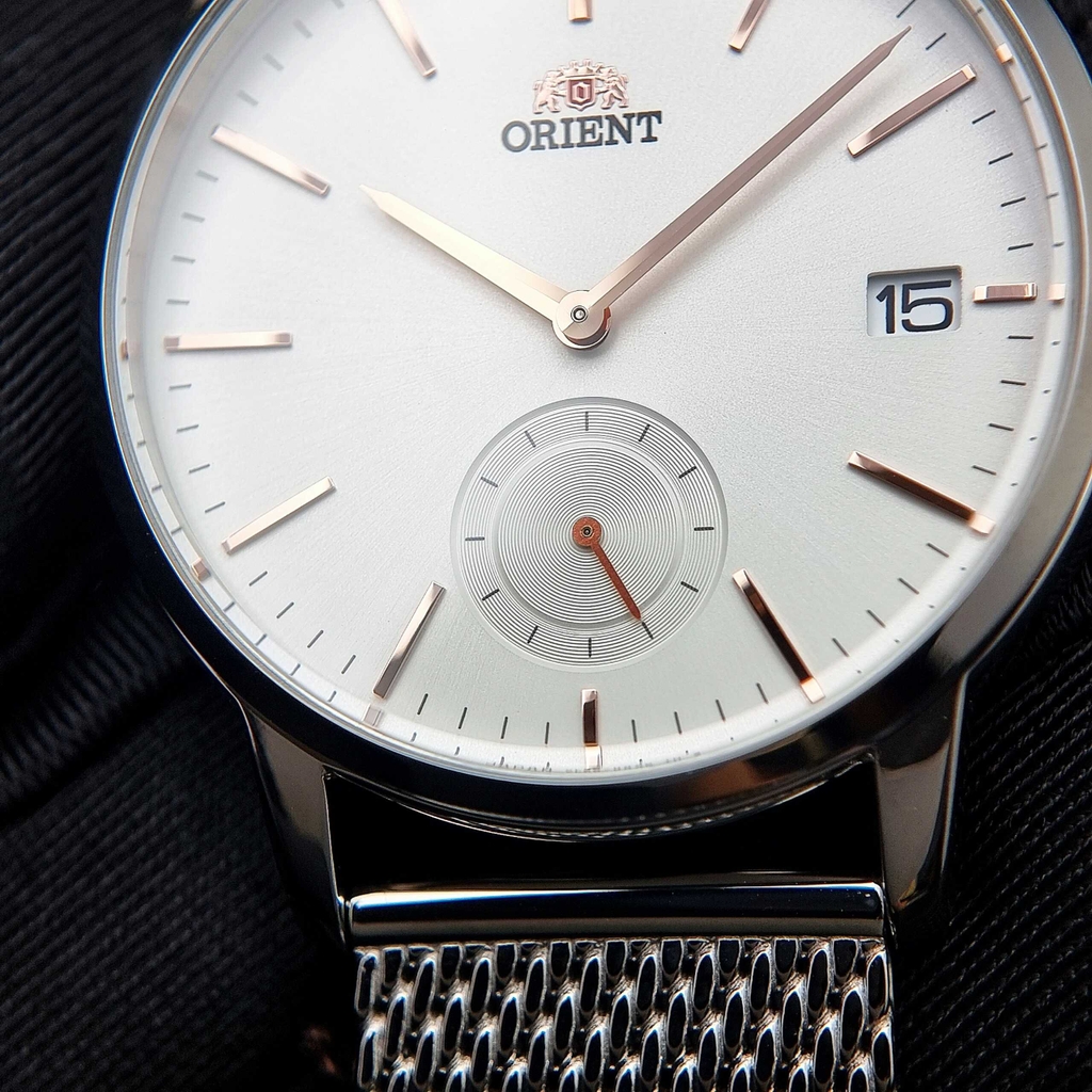 Đồng Hồ Nam Orient Quartz RA-SP0007S00C Dây Sắt Lưới Mặt Trắng