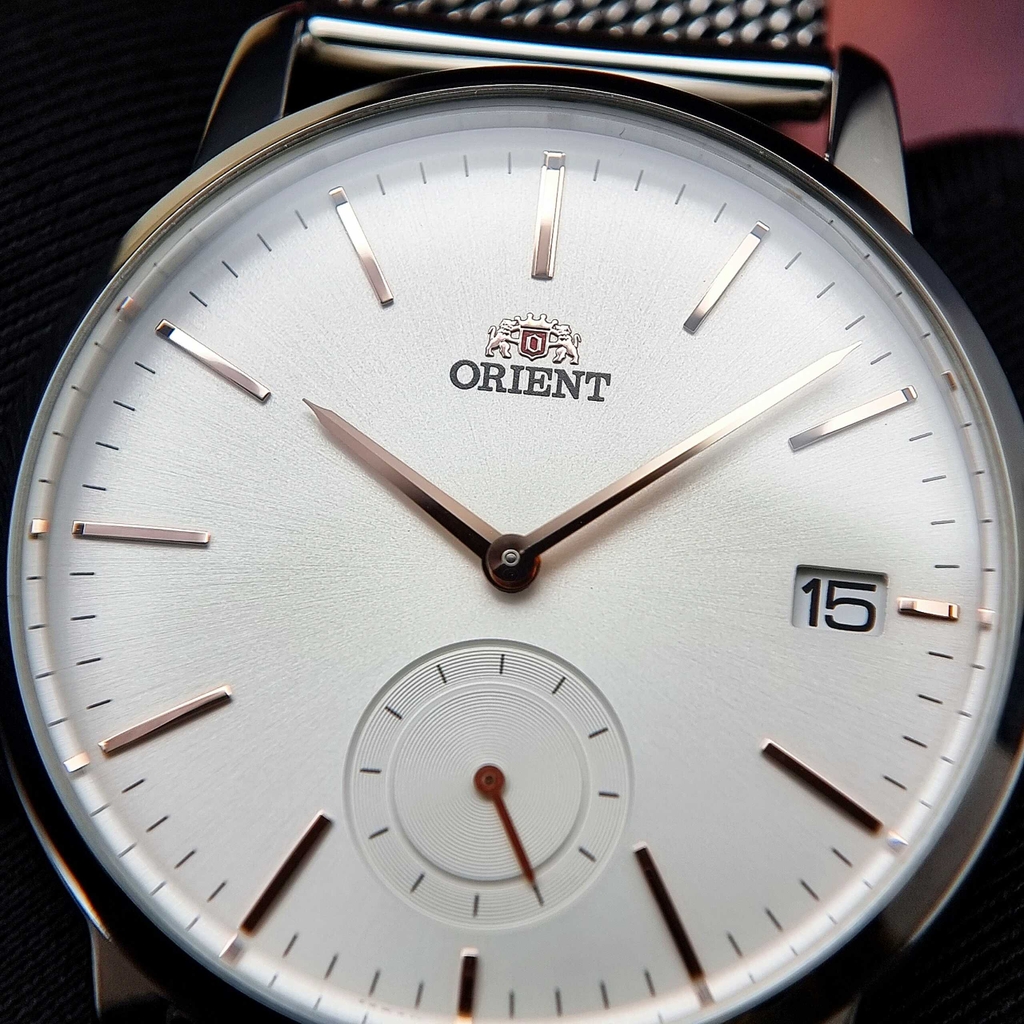 Đồng Hồ Nam Orient Quartz RA-SP0007S00C Dây Sắt Lưới Mặt Trắng