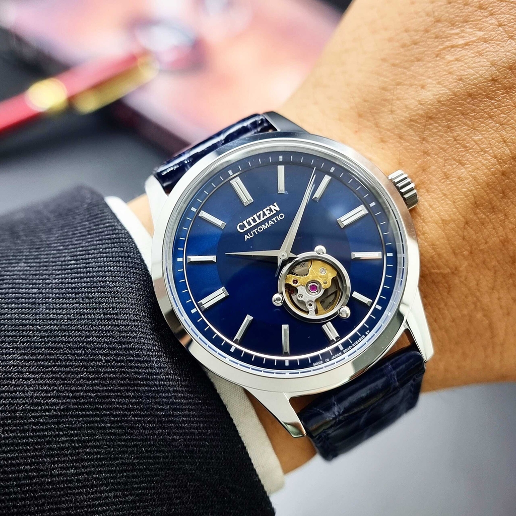 Đồng Hồ Nam Citizen Automatic NB4020-11L Dây Da Mặt Xanh Dương Sapphire