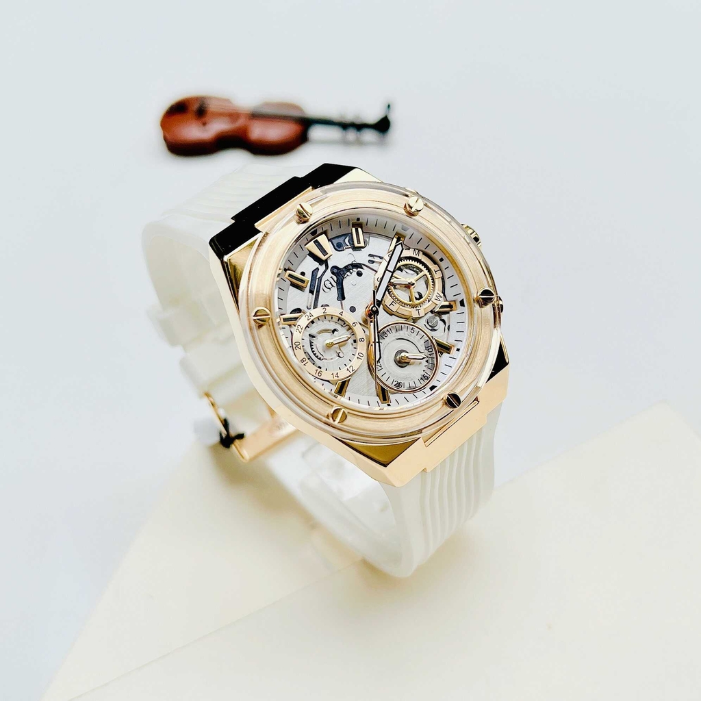 Đồng Hồ Unisex Guess Quartz GW0409L2 Dây Casu Gold