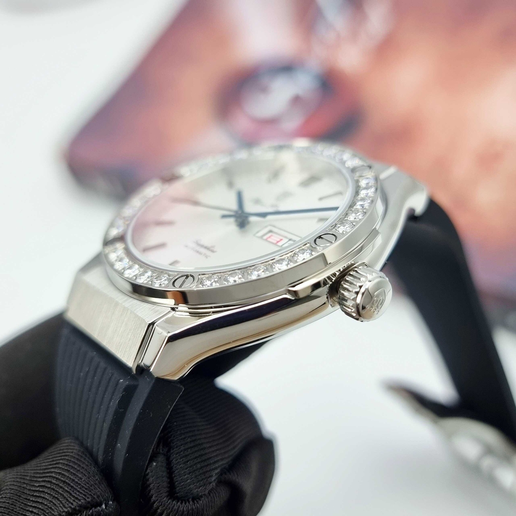 Đồng Hồ Nam Olym Pianus Automatic OP990-45ADGS-GL-T  Dây Casu Đen Mặt Trắng Sapphire