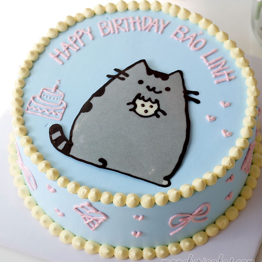 Bánh sinh nhật hình mèo hoạt hình