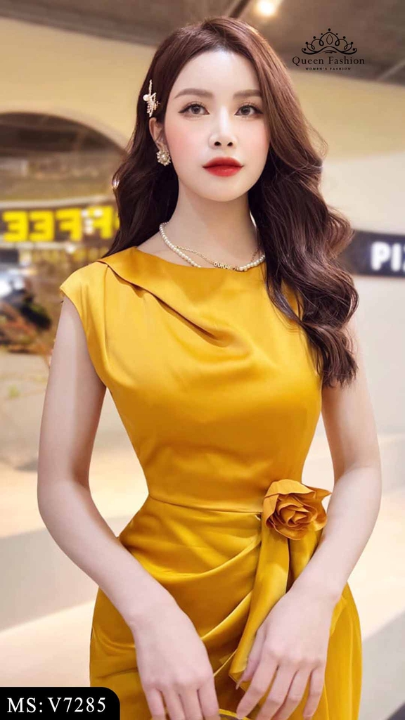 Váy vàng nơ lấp lánh ANGELETTA – Hizu Dress Up