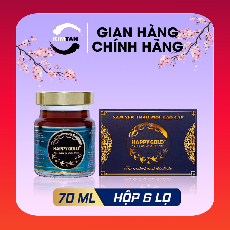 SÂM YẾN THẢO MỘC CAO CẤP HAPPY GOLD - HỘP 6 LỌ - 70ML