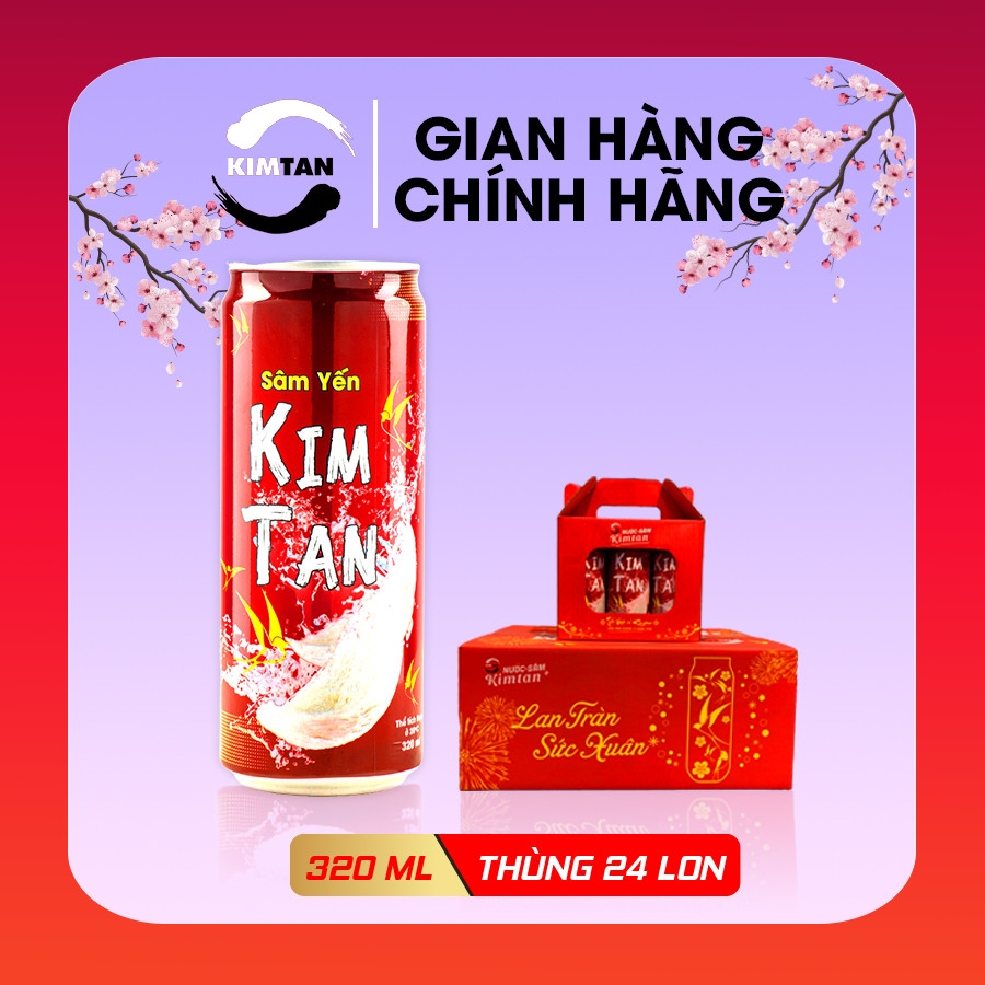 NƯỚC SÂM YẾN KIMTAN - THÙNG 24 LON - 320ML