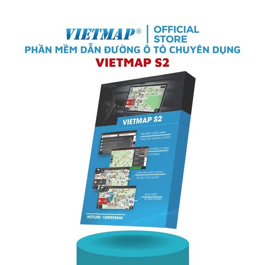 Phần Mềm Dẫn Đường Ô Tô Chuyên Dụng VIETMAP S2 - Key Bản Quyền Vĩnh Viễn