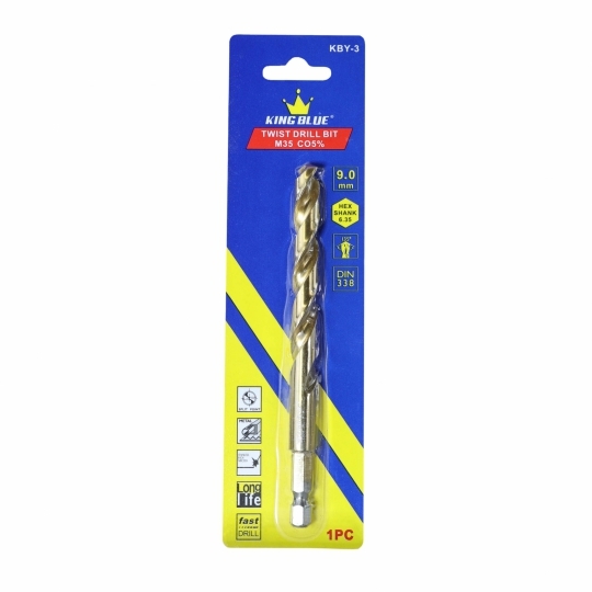 Khoan inox chuôi lục KBY3-090CO KING BLUE