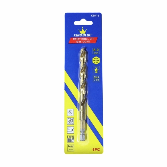 Khoan inox chuôi lục KBY3-080CO KING BLUE