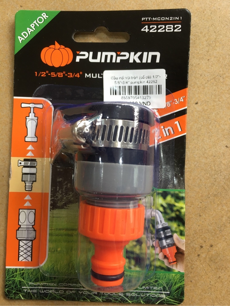 Đầu nối vòi tròn (cổ dê) 1/2''-5/8''-3/4'' pumpkin 42282