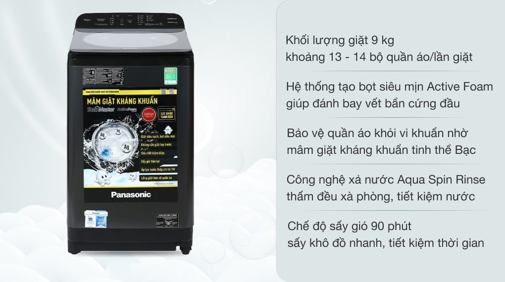 Máy Giặt Panasonic 9 Kg NA-F90S10BRV  ( Lồng đứng )