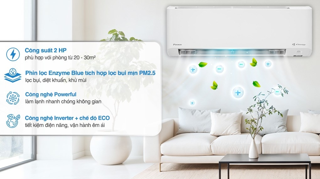 Máy lạnh Daikin Inverter 2 HP FTKY50ZVMV (  Mắt thần thông minh )