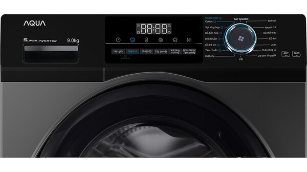 Máy giặt lồng ngang Aqua Inverter 9Kg AQD-A902J.BK