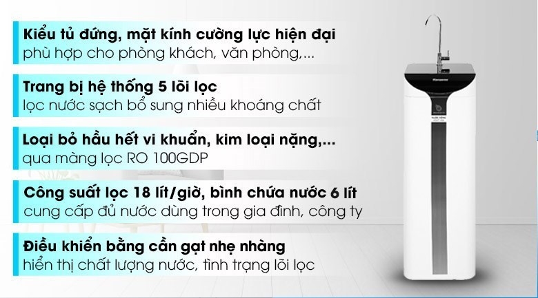 Máy lọc nước RO - 5 lõi lọc  hydrogen ion kiềm Kangaroo KG100ES1 (chống lão hóa)