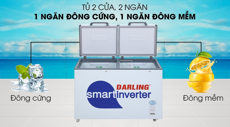 Tủ Đông Mát Inverter 370 Lít DMF-3699WSI-4 [ Cao cấp ]