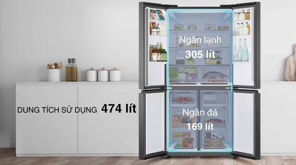 Tủ lạnh LG Inverter 474 lít Multi Door LFB47BLG