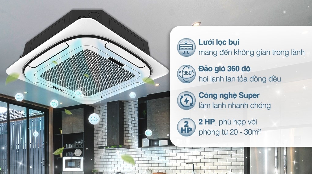 Máy lạnh âm trần Nagakawa 2 HP NT-C18R1T20