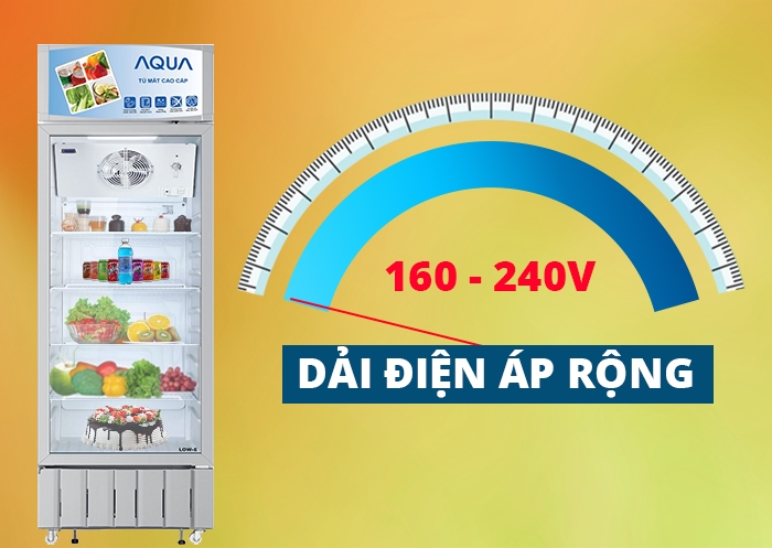 Tủ mát AQUA 340L AQS-F418S   GIÁ TẠI KHO