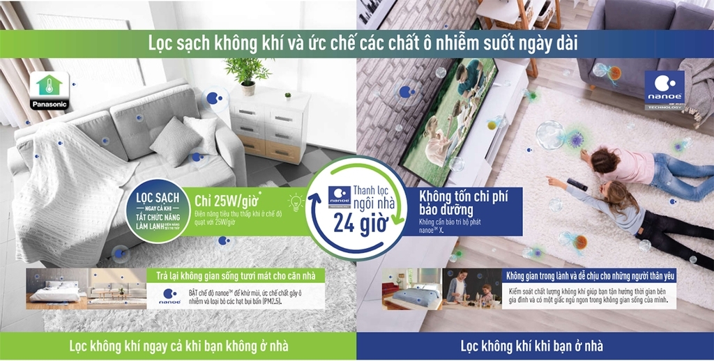 Máy lạnh Panasonic Inverter 2 HP CU/CS-XU18BKH-8 (Mẫu mới 2025)