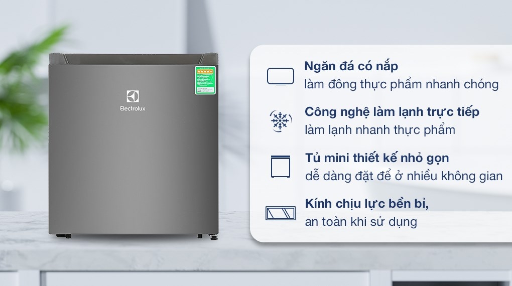 Tủ lạnh Electrolux 52 LÍT EUM0500AD (Màu xám )