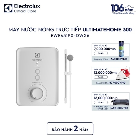 Máy nước nóng trực tiếp Electrolux 4500W EWE451PX-DWX6 Mẫu mới