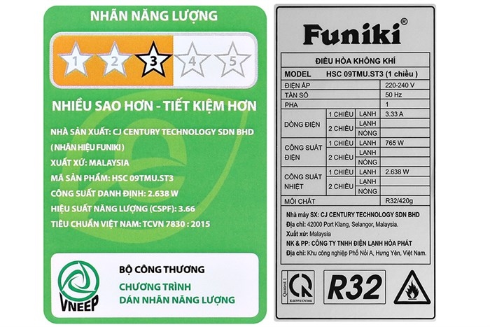 Máy lạnh Funiki 1.0 HP HSC09TMU-ST3
