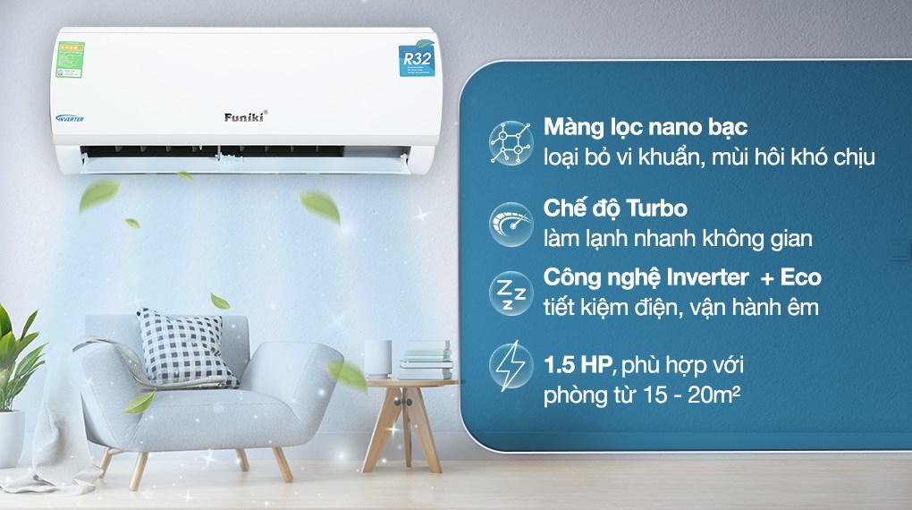 Máy lạnh Funiki Inverter 1.5 HP HIC12TMU.ST3