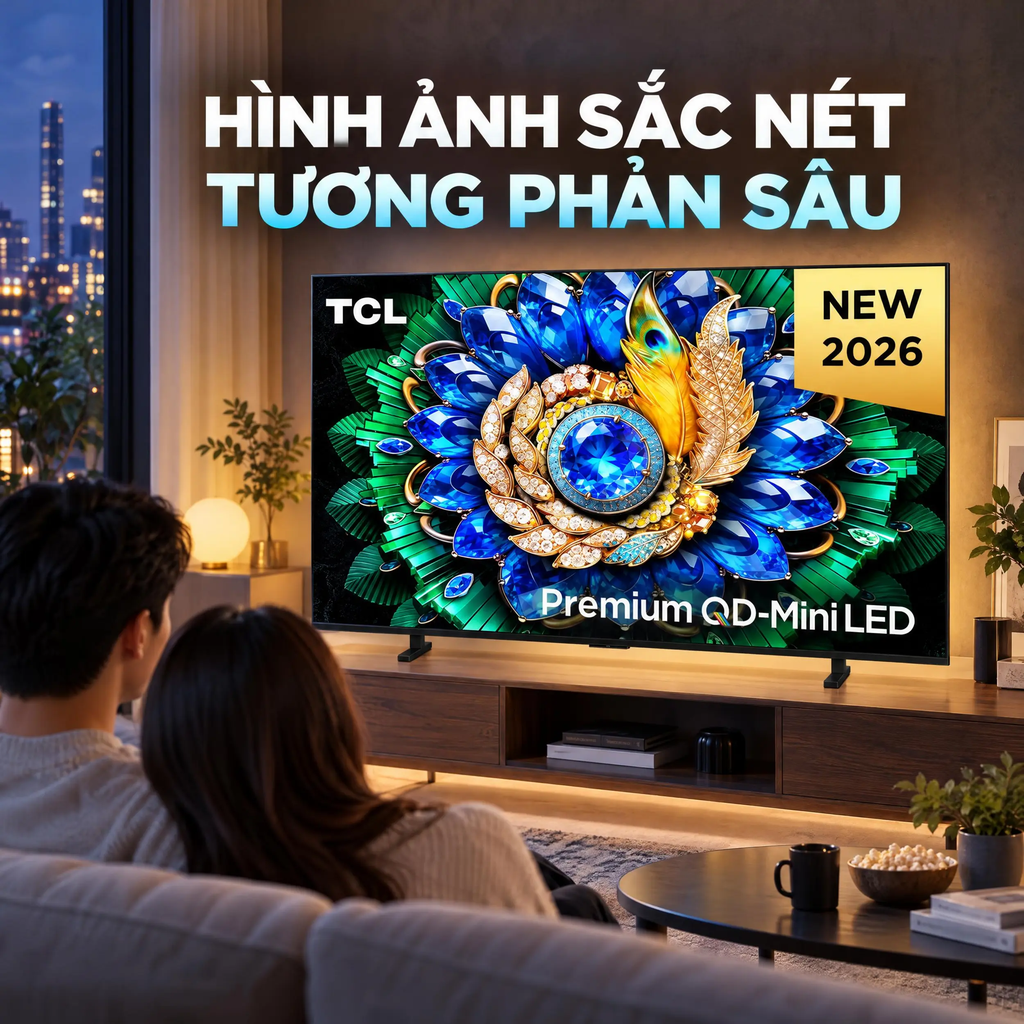 Google Tivi QD-Mini LED TCL 4K 65 inch 65A400M Mẫu mới