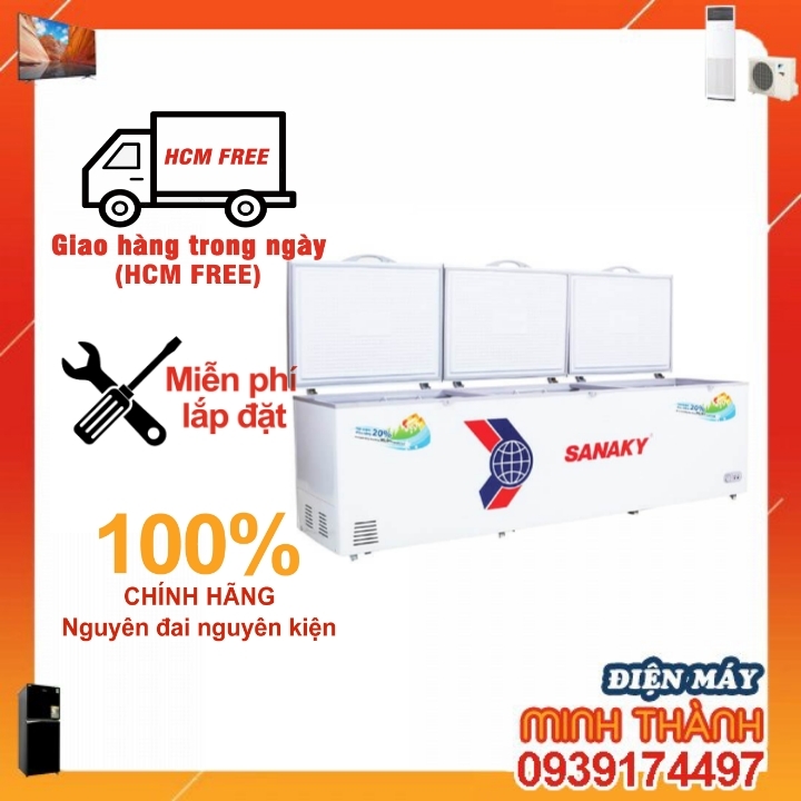 VH-1199HY Tủ đông Sanaky 1100/900 lít (dàn đồng) Giá tại kho