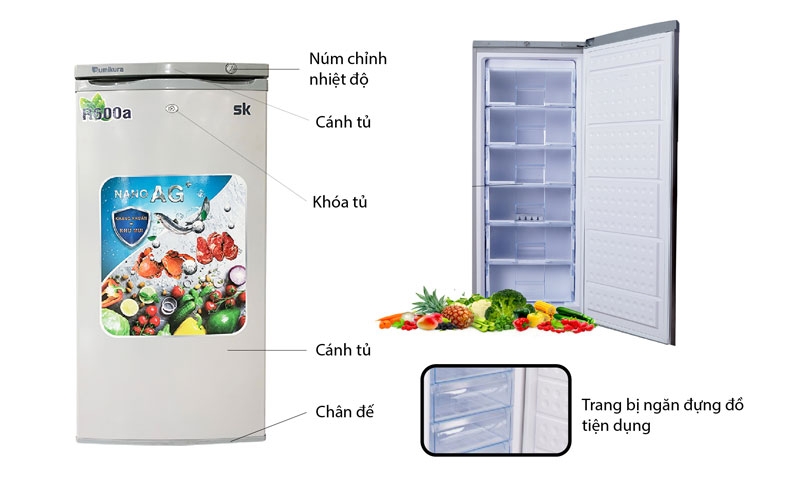 Tủ đông đứng Sumikura 155 lít  SKFU-155   GIÁ TẠI KHO
