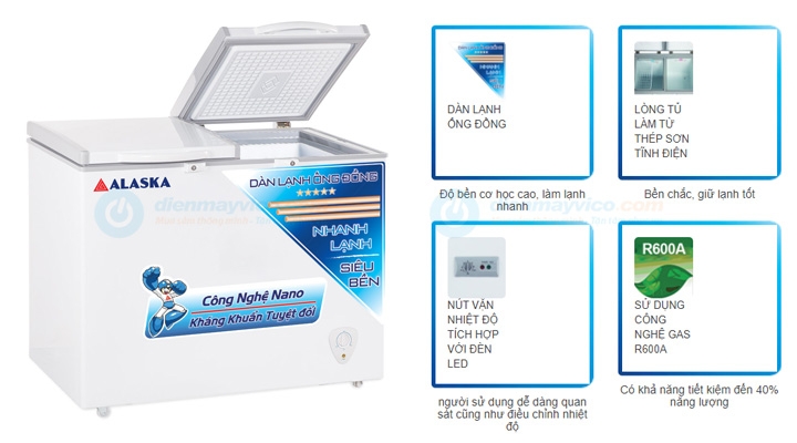 Tủ Đông Mát 550/372 Lít BCD-5568C