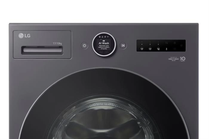 Máy giặt sấy LG Inverter giặt 17 kg - sấy 10 kg F2517RNTG Mẫu mới