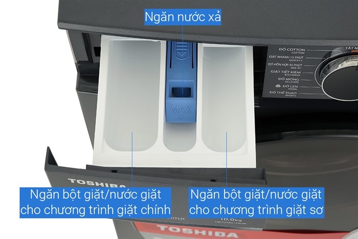 Máy giặt sấy Toshiba Inverter giặt 10.5 kg - sấy 7 kg TWD-T21BU115UWV (MG) Mẫu mới
