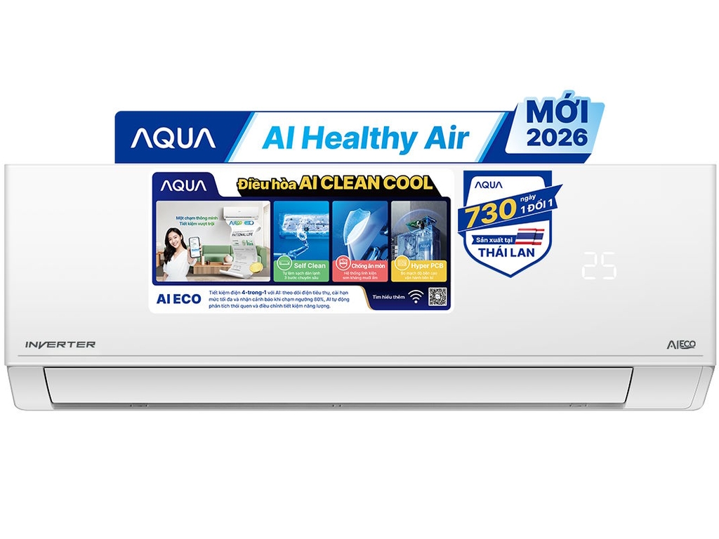 Máy lạnh AQUA Inverter 1 HP AQA-RV10QA5 ( Mẫu 2026 )