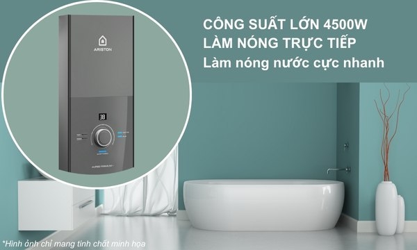 Máy Nước Nóng Trực Tiếp Ariston AURES PREMIUM+ 4.5 (Không bơm)