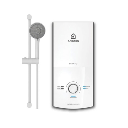 Máy nước nóng trực tiếp Ariston AURES PREMIUM 4.5P IVORY (4500W-có bơm)