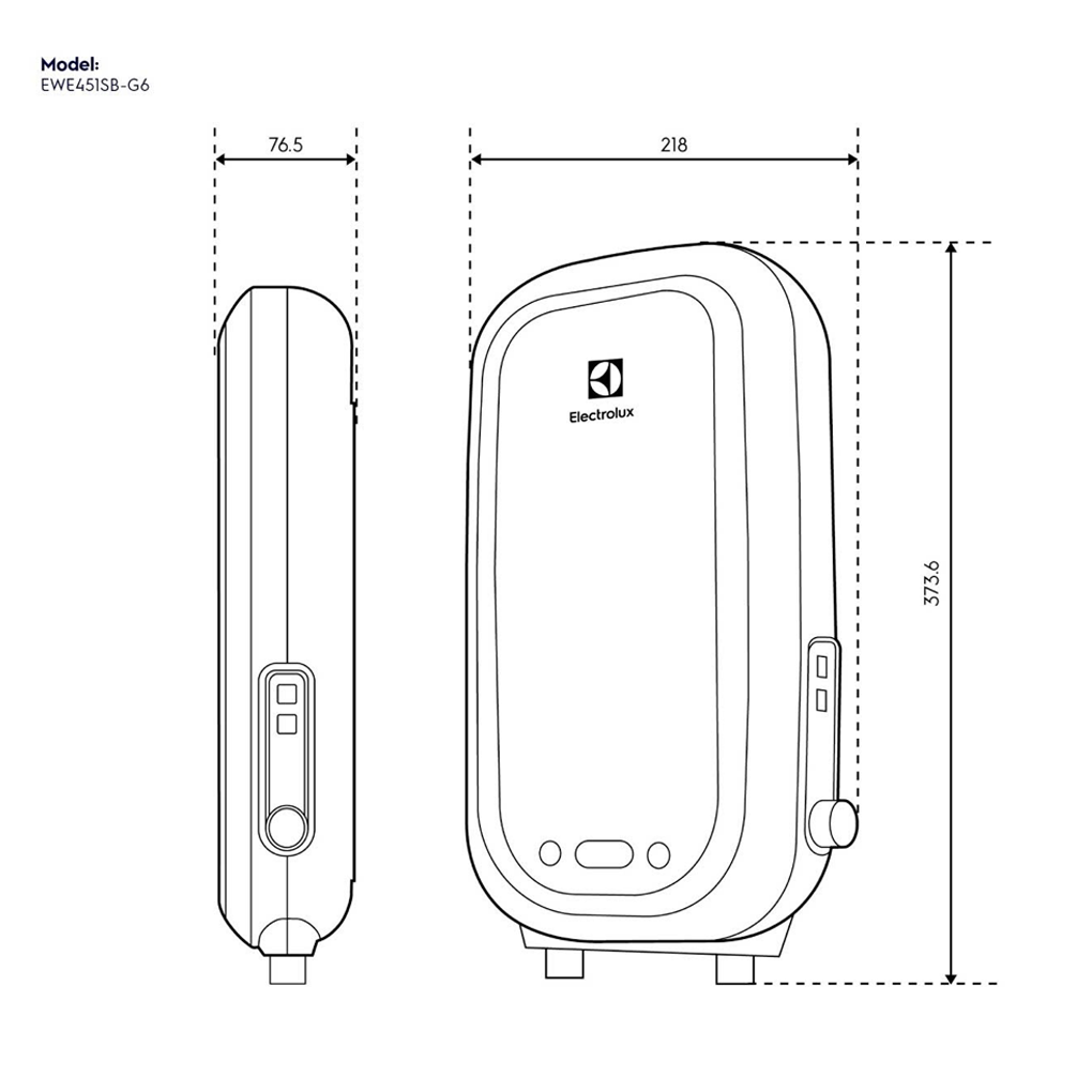 Máy Nước Nóng Trực Tiếp Electrolux 4500W EWE451SB-G6