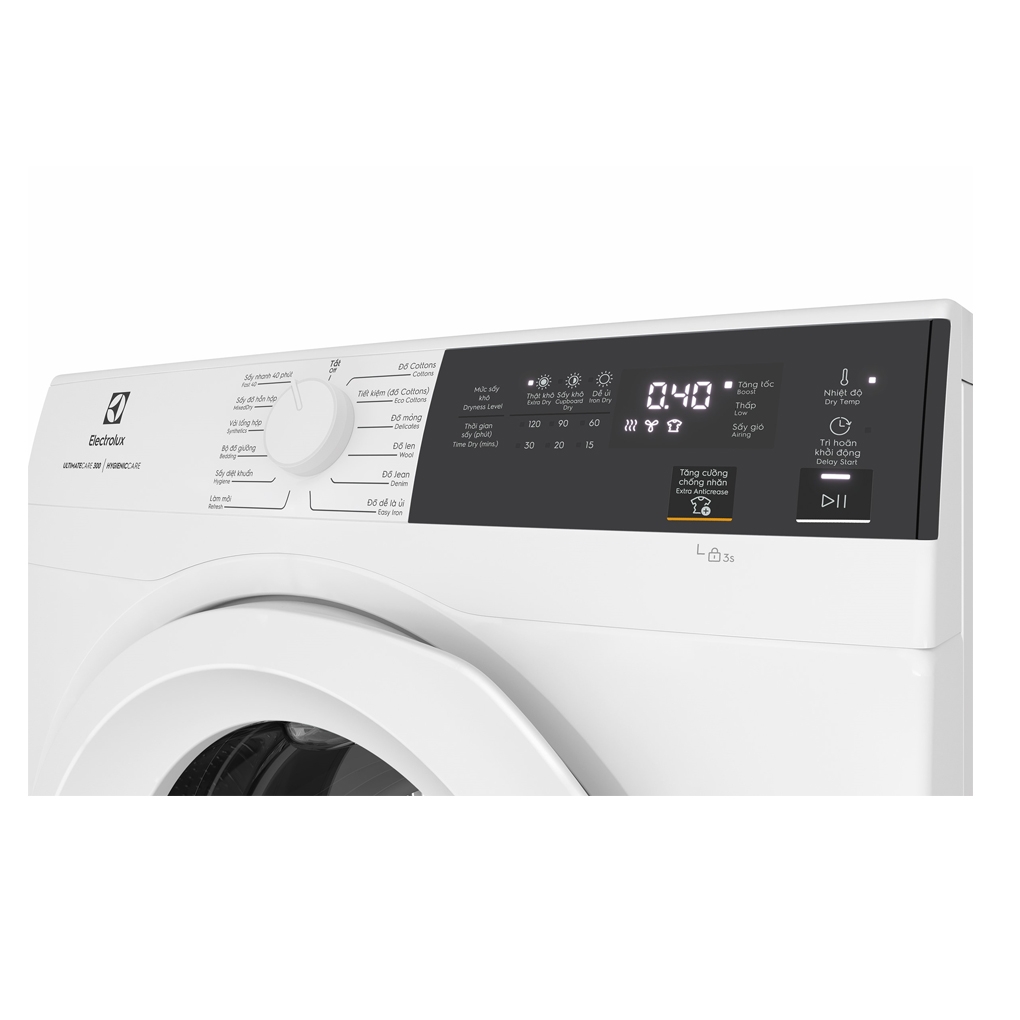 Máy Sấy Thông Hơi Electrolux 8 Kg EDV804H3WC