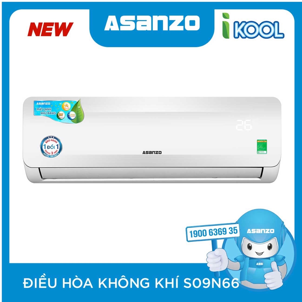 Máy lạnh Asanzo  1.5HP   S12N66 - HÀNG CHÍNH HÃNG