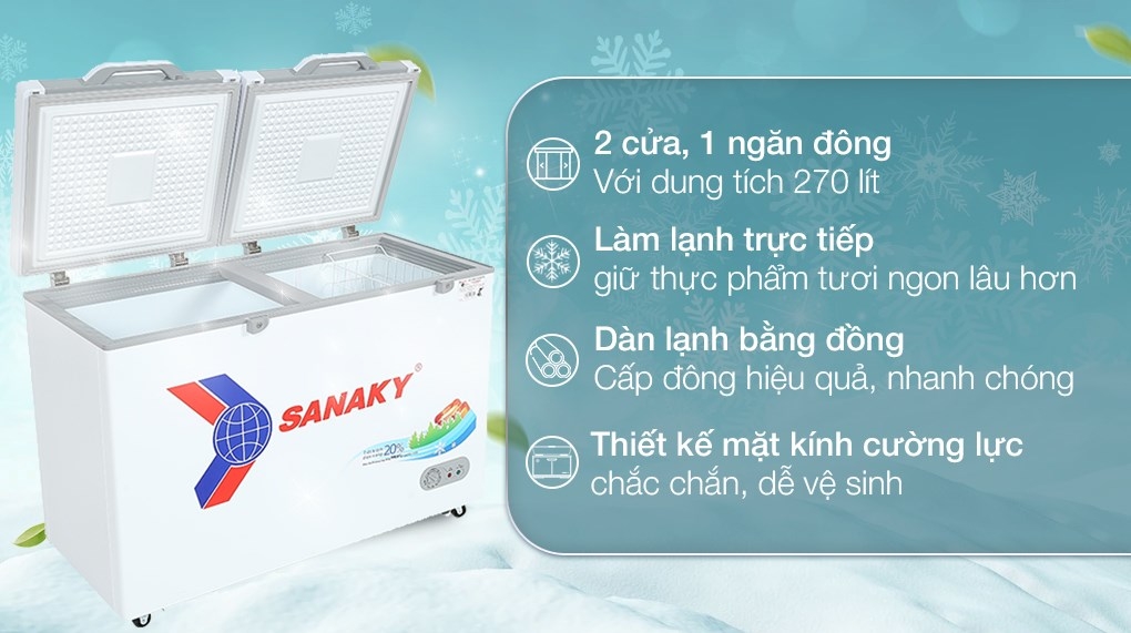 Tủ Đông Sanaky VH-3699A2KD 360 lít
