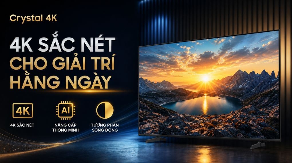 Smart Tivi Crystal UHD Samsung AI 4K 75 inch UA75U8500H Mẫu mới