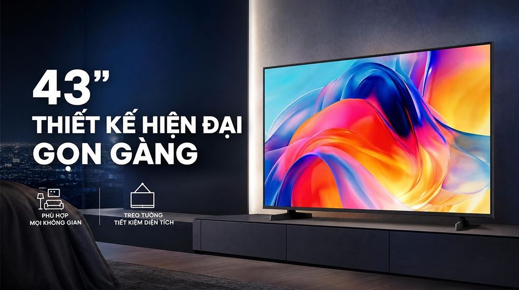Smart Tivi Mini LED Samsung AI 4K 43 inch UA43M77HA Mẫu mới - Mini Led - Giong nói
