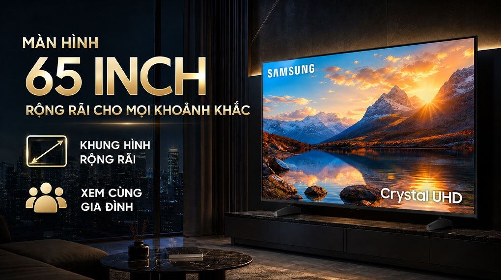 Smart Tivi Crystal UHD Samsung AI 4K 65 inch UA65U8500H Mẫu mới
