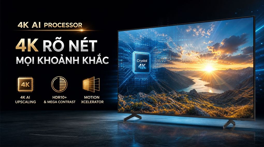 Smart Tivi Crystal UHD Samsung AI 4K 65 inch UA65U8500H Mẫu mới
