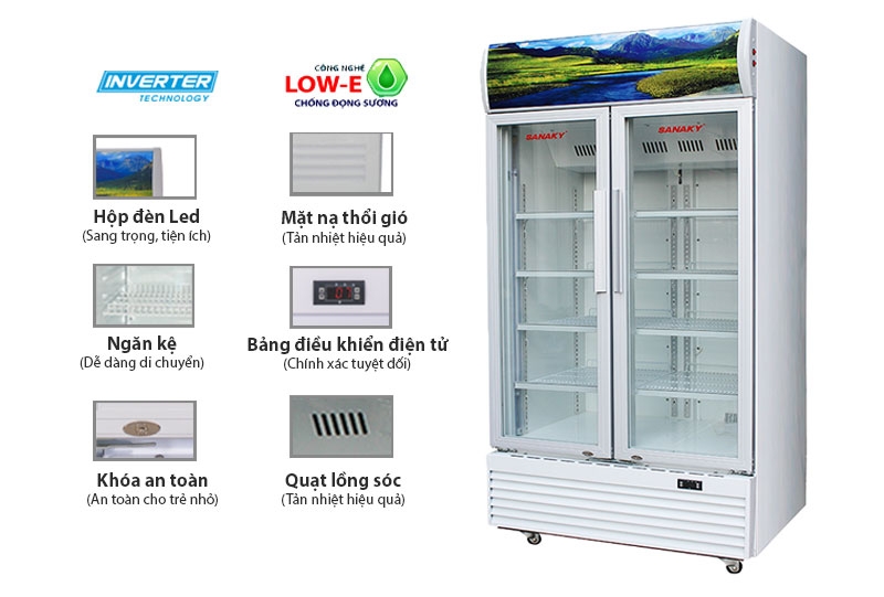VH-1009HP3 Tủ mát Sanaky Inverter 1000 lít Giá tại kho
