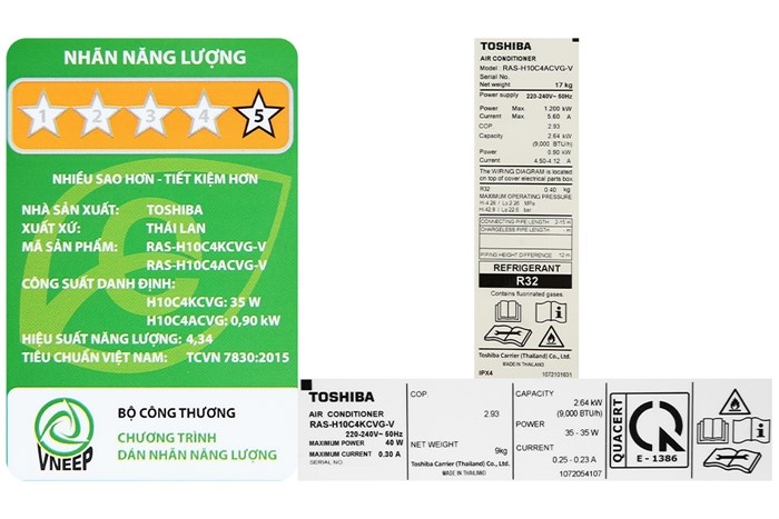 Máy lạnh Toshiba 1 HP Inverter RAS-H10C4KCVG-V