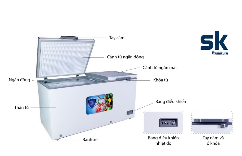 Tủ đông mát Sumikura 400 lít SKF-400D     GIÁ TẠI KHO