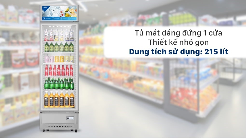 Tủ Mát Aqua NEW 215 lít AQS-AF340S CHÍNH HÃNG - GIÁ TỐT