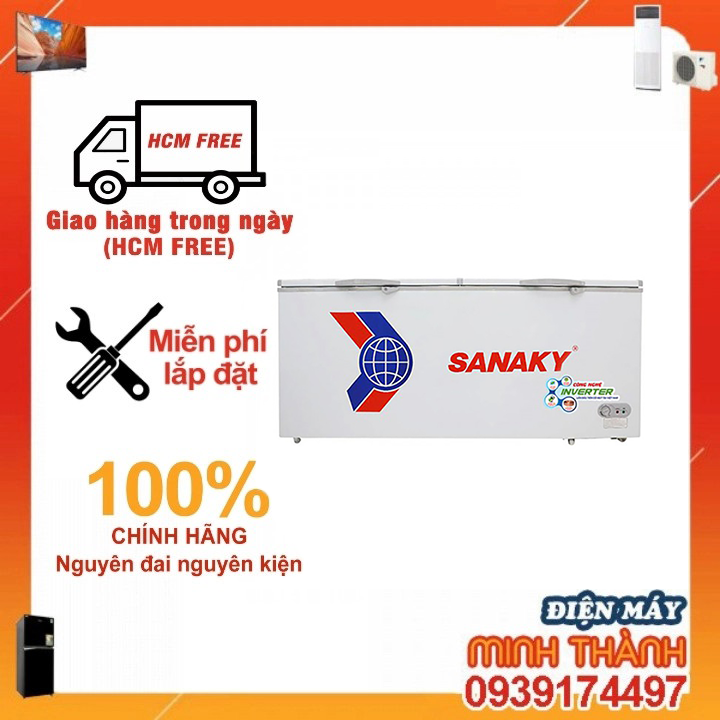 VH-8699HY4K Tủ đông Inverter Sanaky 860/ 761 lít [KÍNH CƯỜNG LỰC]