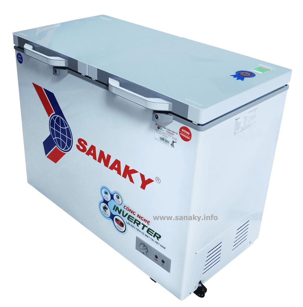VH-2599W4K Tủ Sanaky Inverter 250 lít/195 lít , 2 cánh, 2 ngăn đông mát