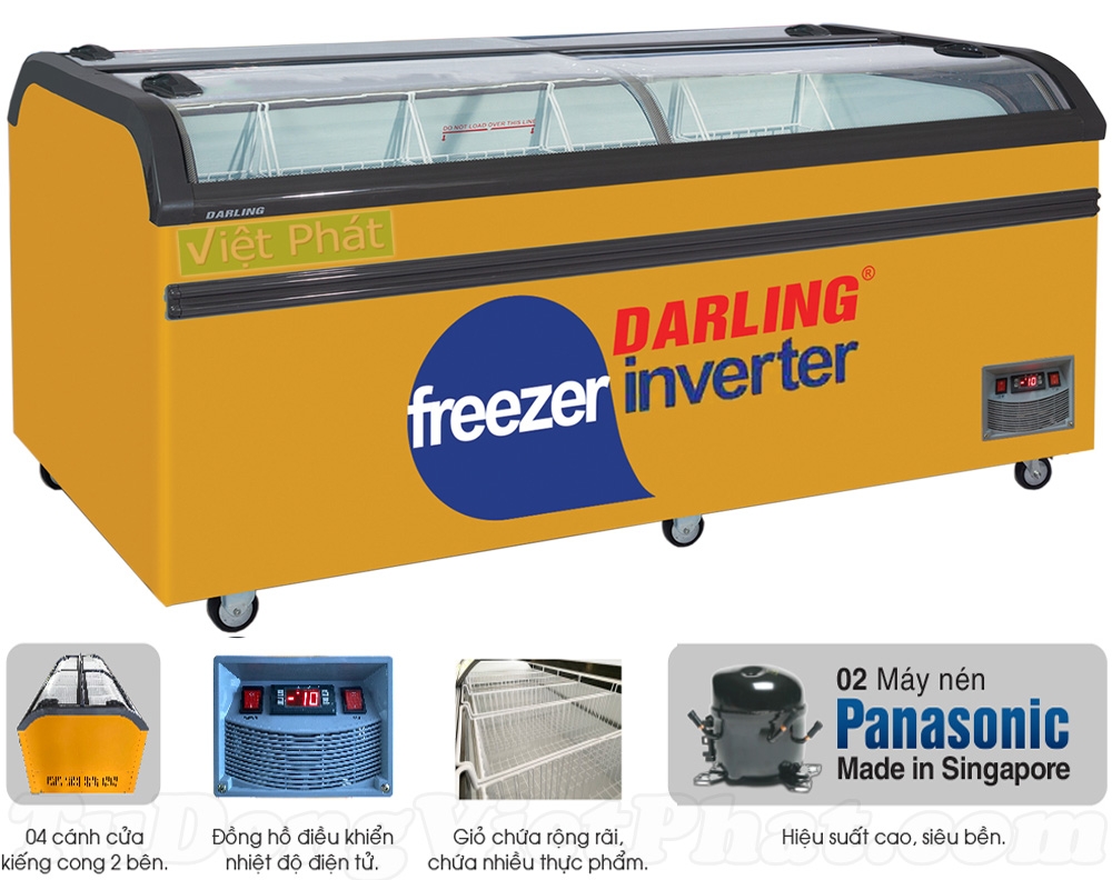 Tủ Đông Darling DMF-10079ASKI Smart Inverter 4 cửa kính lùa